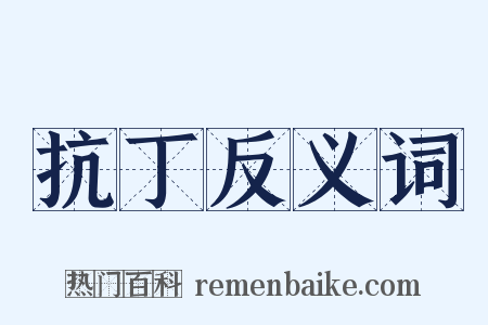 抗丁反义词是什么意思的图片